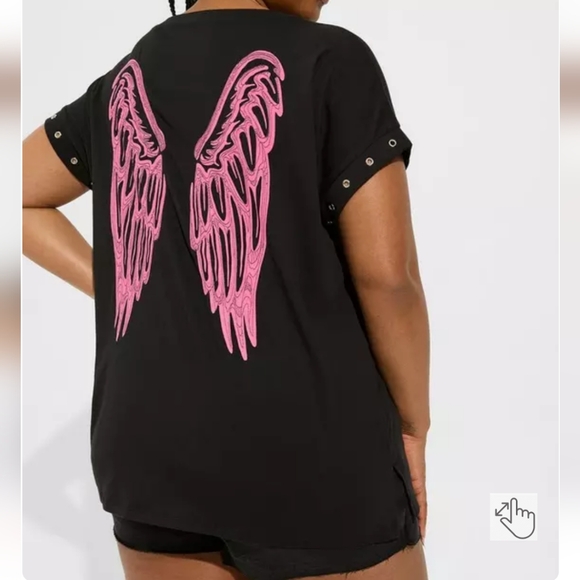 Torrid Wings Relaxed Fit Dolman Embellished Tee Size 2XL - Picture 1 of 8